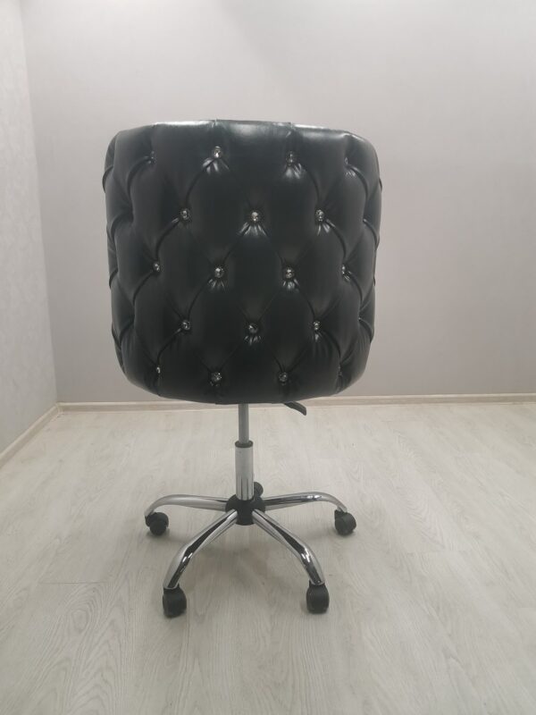 Кресло Капля черное со стразами